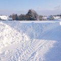 Schneetief Tristan mit starken Verwehungen im Winter 2021