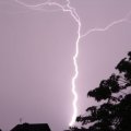 Gewitter am 10.06.2014 mit Einschlag im Bilstein-Sender - fotografiert von Michael Berg aus Bechterdissen